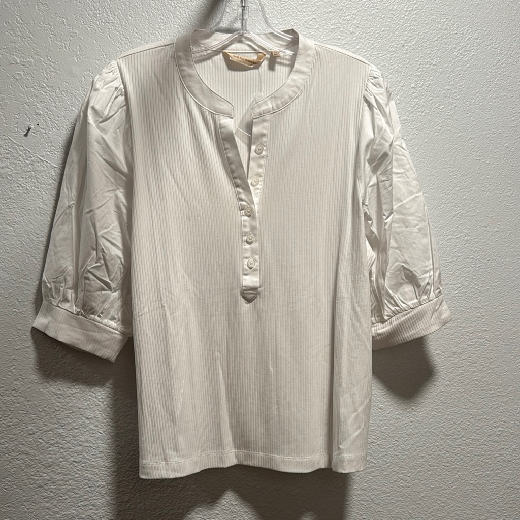 Soft Surroundings White Casual Button Down Shirt